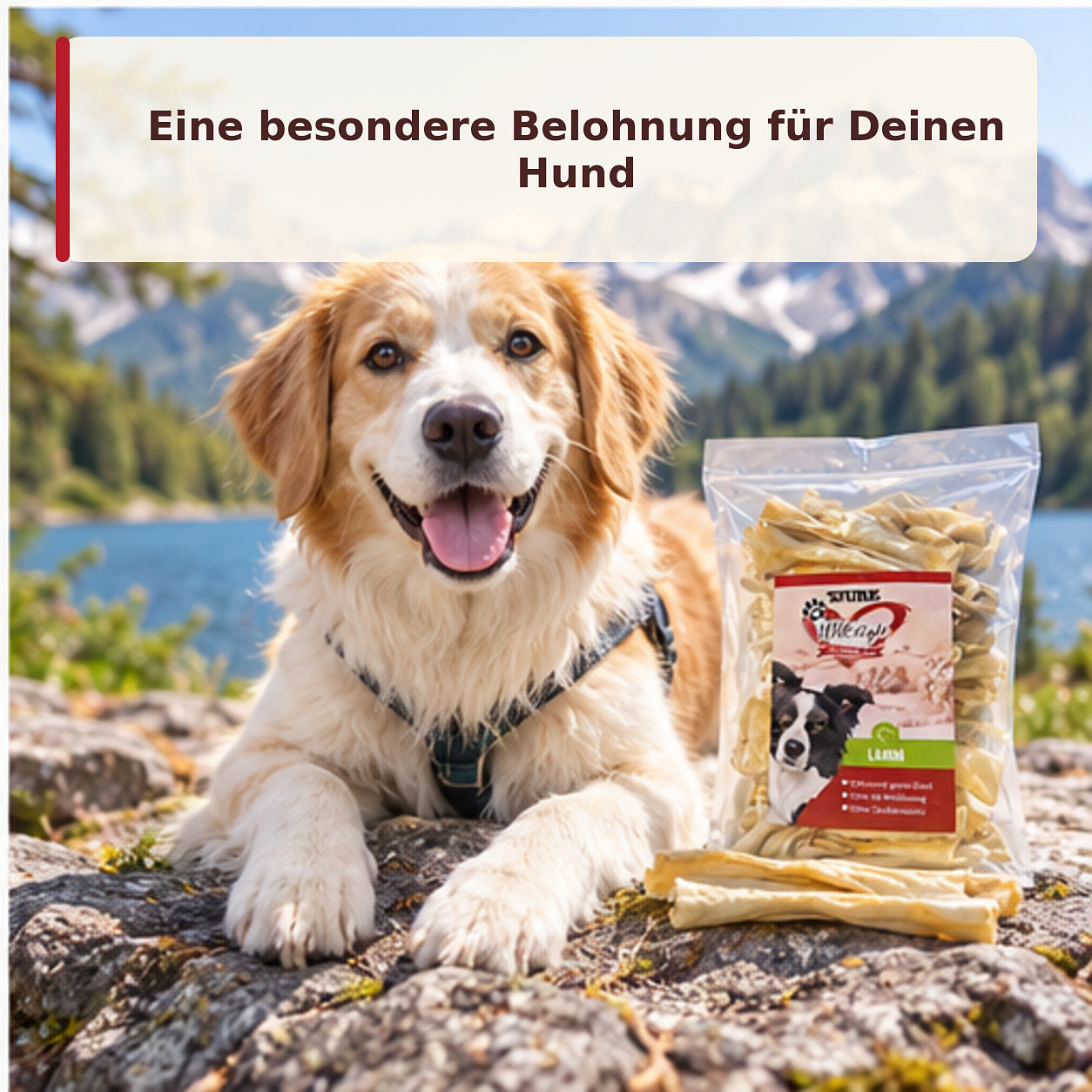 TJURE LOVESTYLE Dog - Lamb Head Skin 250g