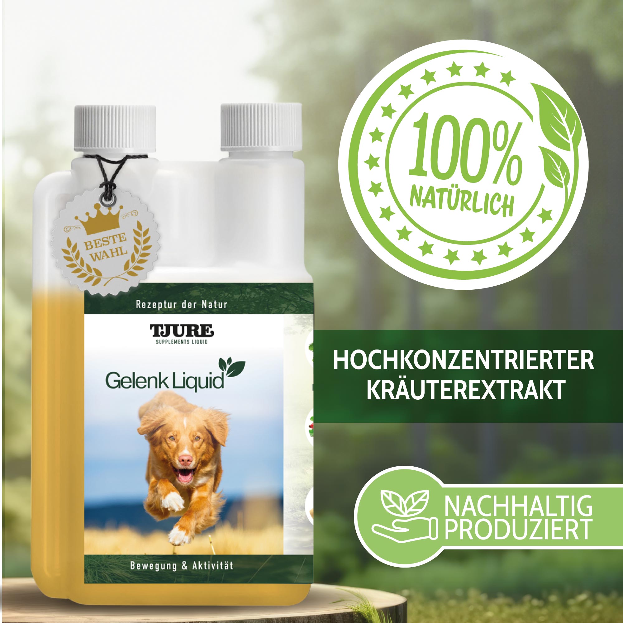 TJURE - Gelenk Liquid - 1000 ml | optimale Unterstützung für die Gelenke | Kräftigung der Gelenkfunktionen |