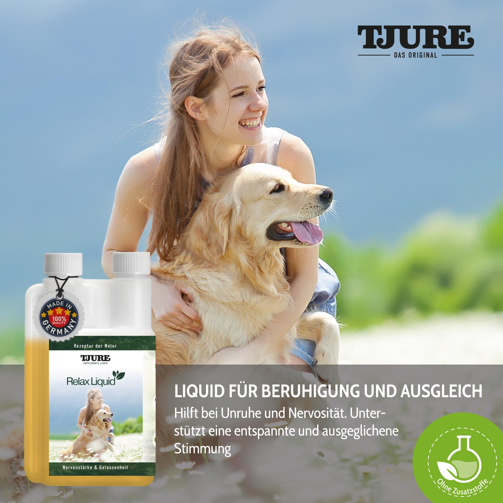 TJURE - Relax Bundle Tabs 250 g Liquid 500 ml | Natürliche Entspannung für deinen Hund