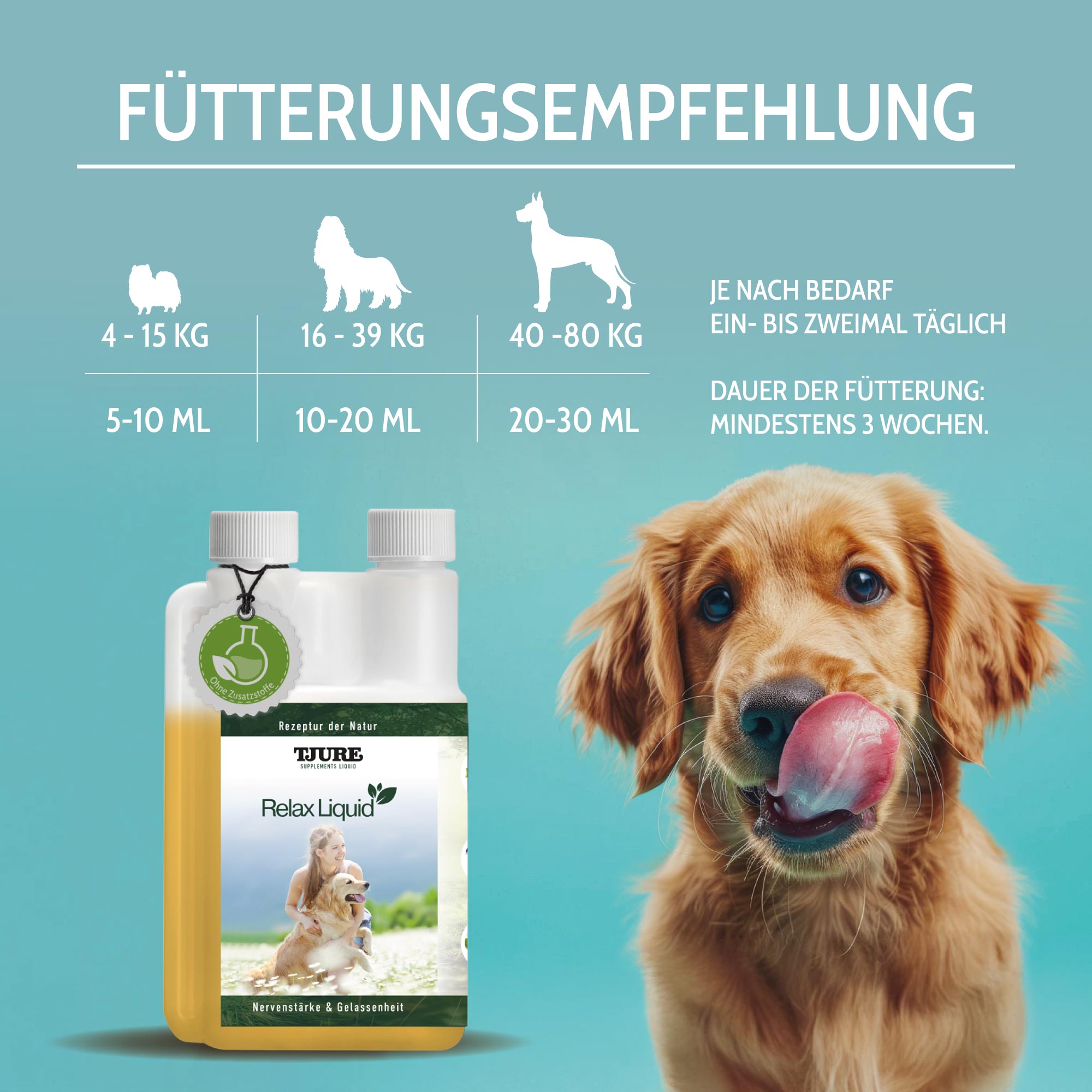 TJURE - Relax Bundle Tabs 250 g Liquid 500 ml | Natürliche Entspannung für deinen Hund