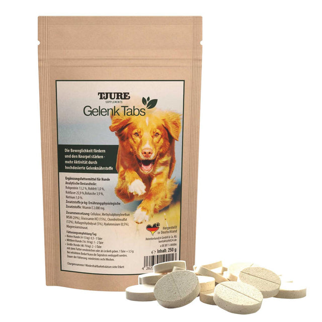 TJURE Gelenk Tabs 250 g – mit Glucosamin, MSM, Chondroitin & Hyaluronsäure