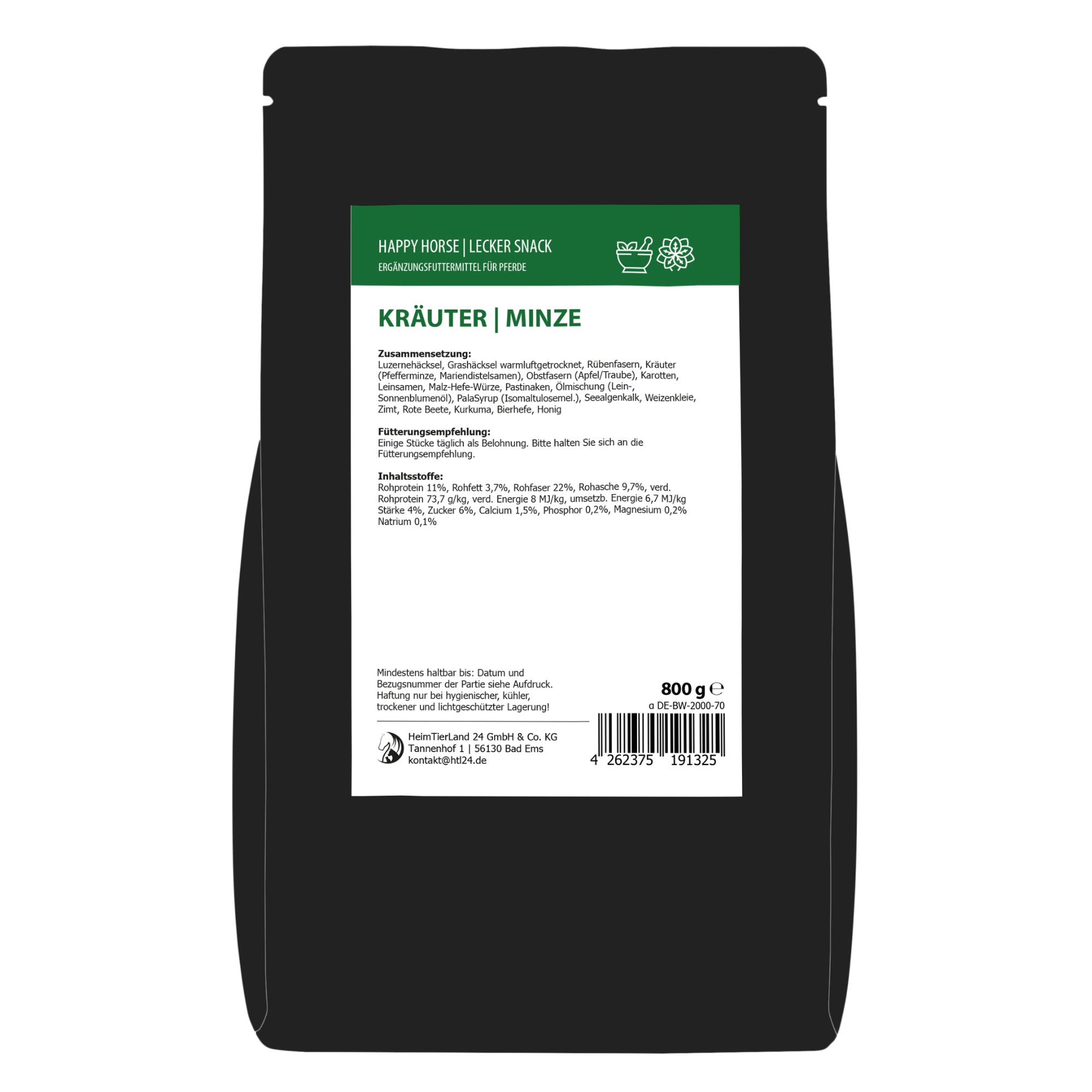 Happy Horse Lecker Snack Kräuter Minze 800 g