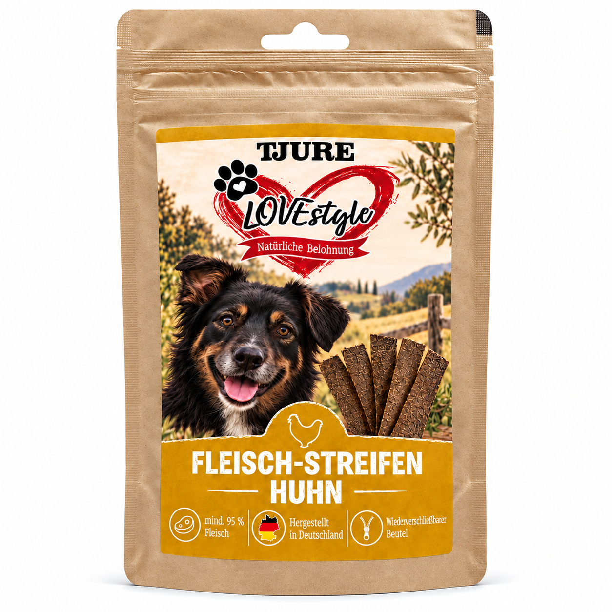 TJURE Lovestyle Fleisch-Streifen HUHN 65g.