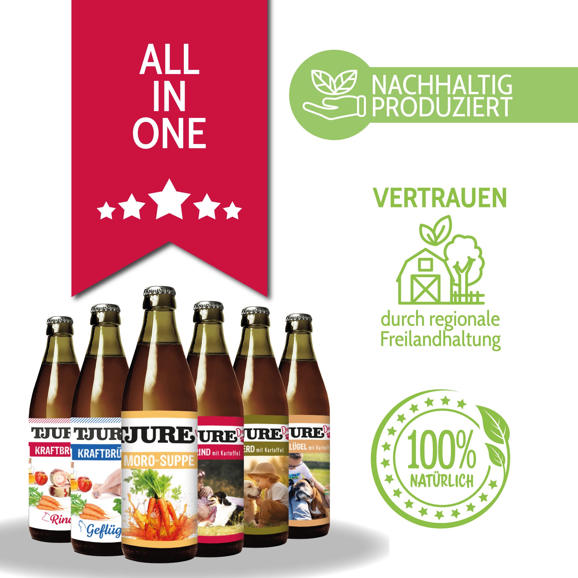 TJURE Dog Smoothie - "All in One" - 6 x 220 ml | Savings Offer