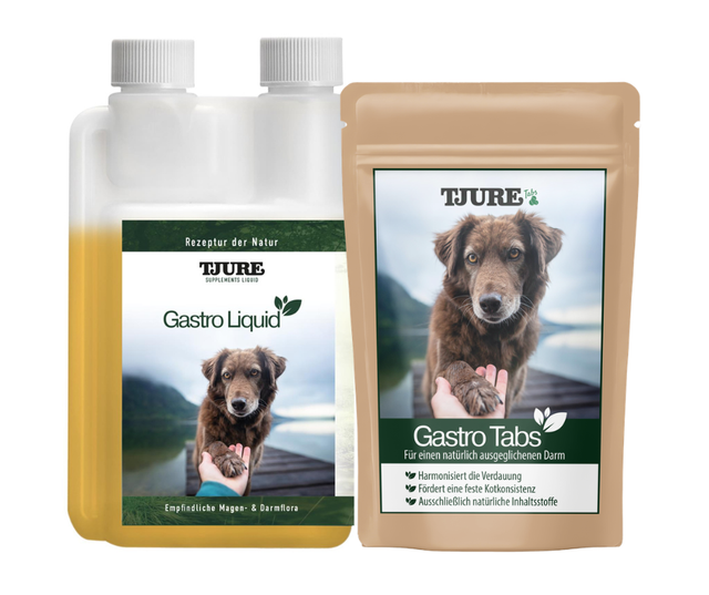 TJURE - Gastro Bundle | Tabs 250 g + 500ml Gastro Liquid  | Für den Gesunden Magen und Darm