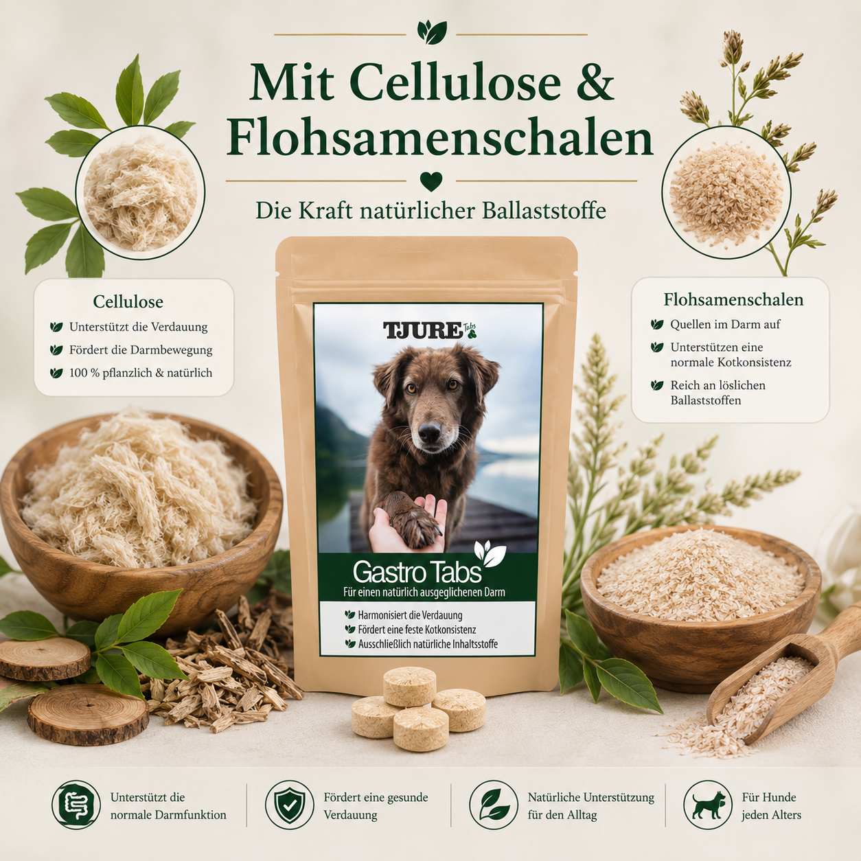 TJURE - Gastro Tabs 250 g  | Für den Gesunden Magen und Darm