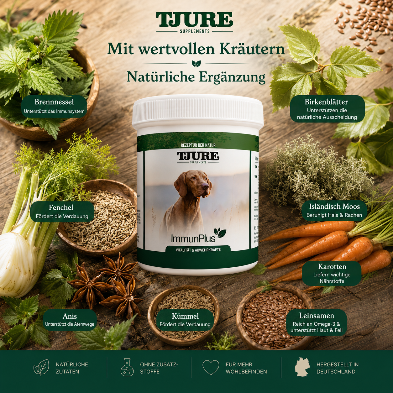 TJURE - Immun Plus 500 g | fürs Wohlbefinden | für eine gesunde körperliche Entwicklung