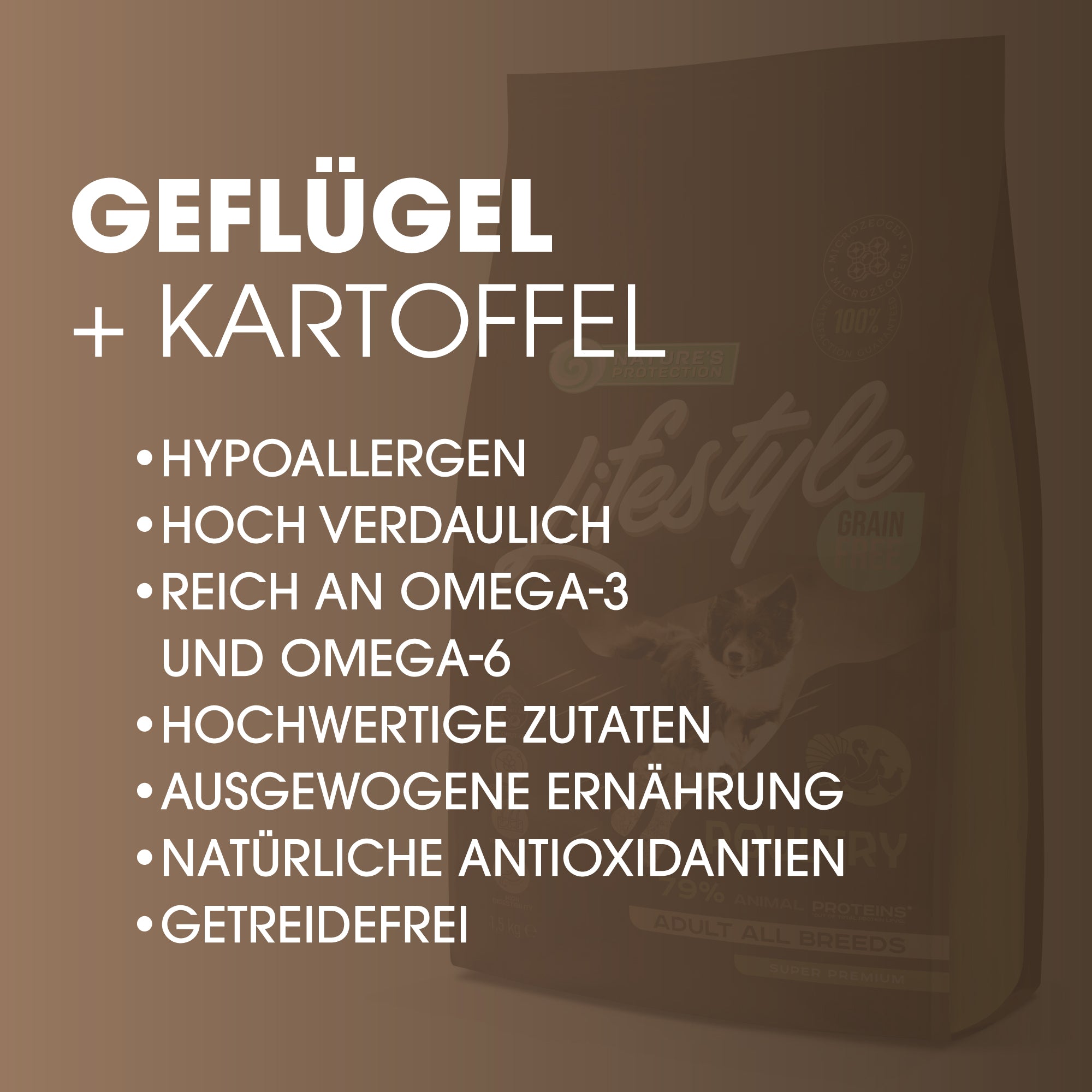 NP Lifestyle GEFLÜGEL & KARTOFFEL getreidefreies Trockenfutter für Adult-Hunde aller Rassen