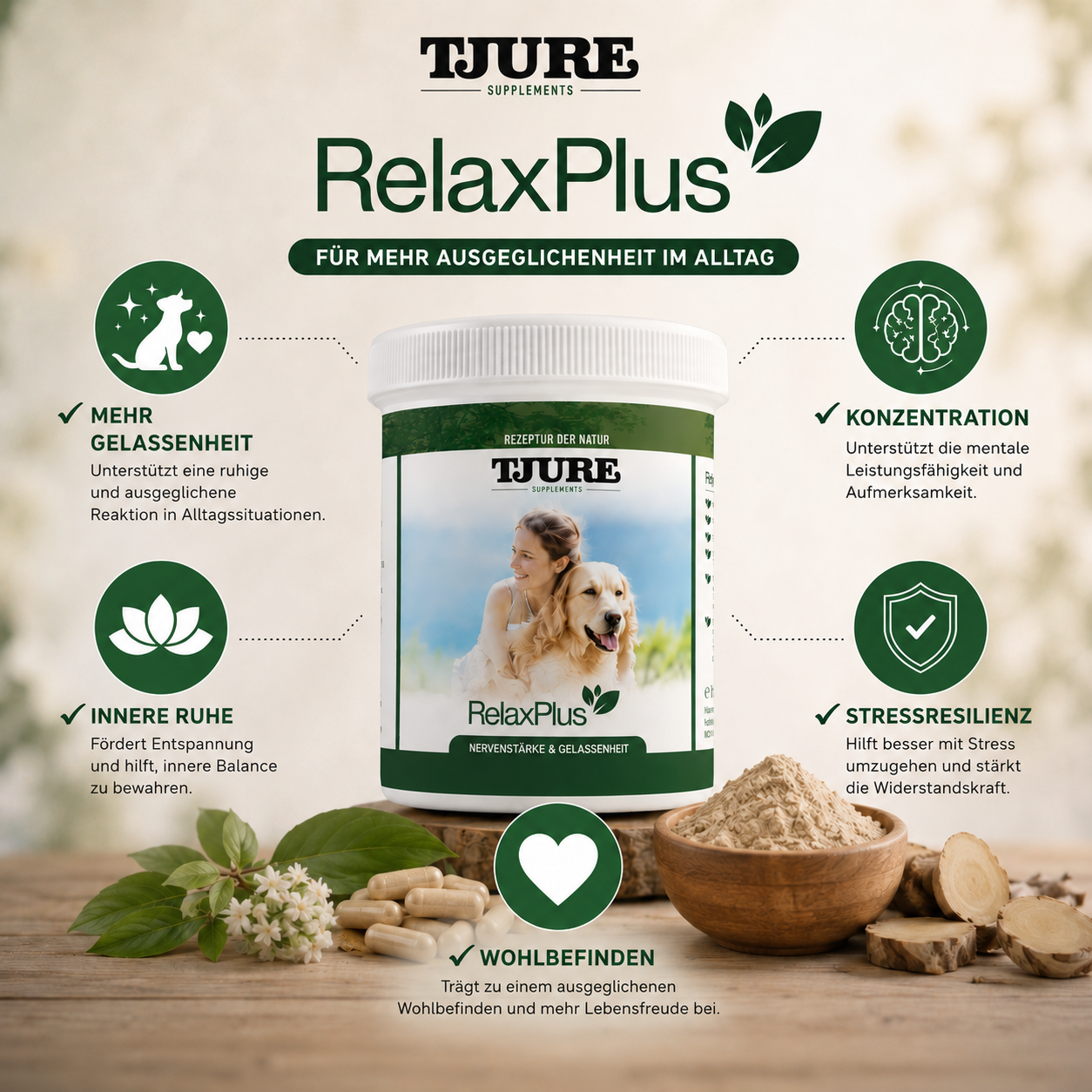 TJURE - Relax Plus 500 g | für Gelassenheit und innere Ruhe