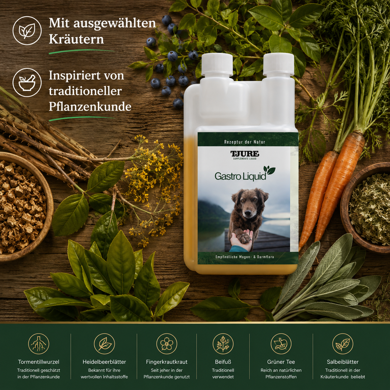TJURE - Gastro Liquid - 500 ml | Cause treatment for diarrhea | supports digestion
