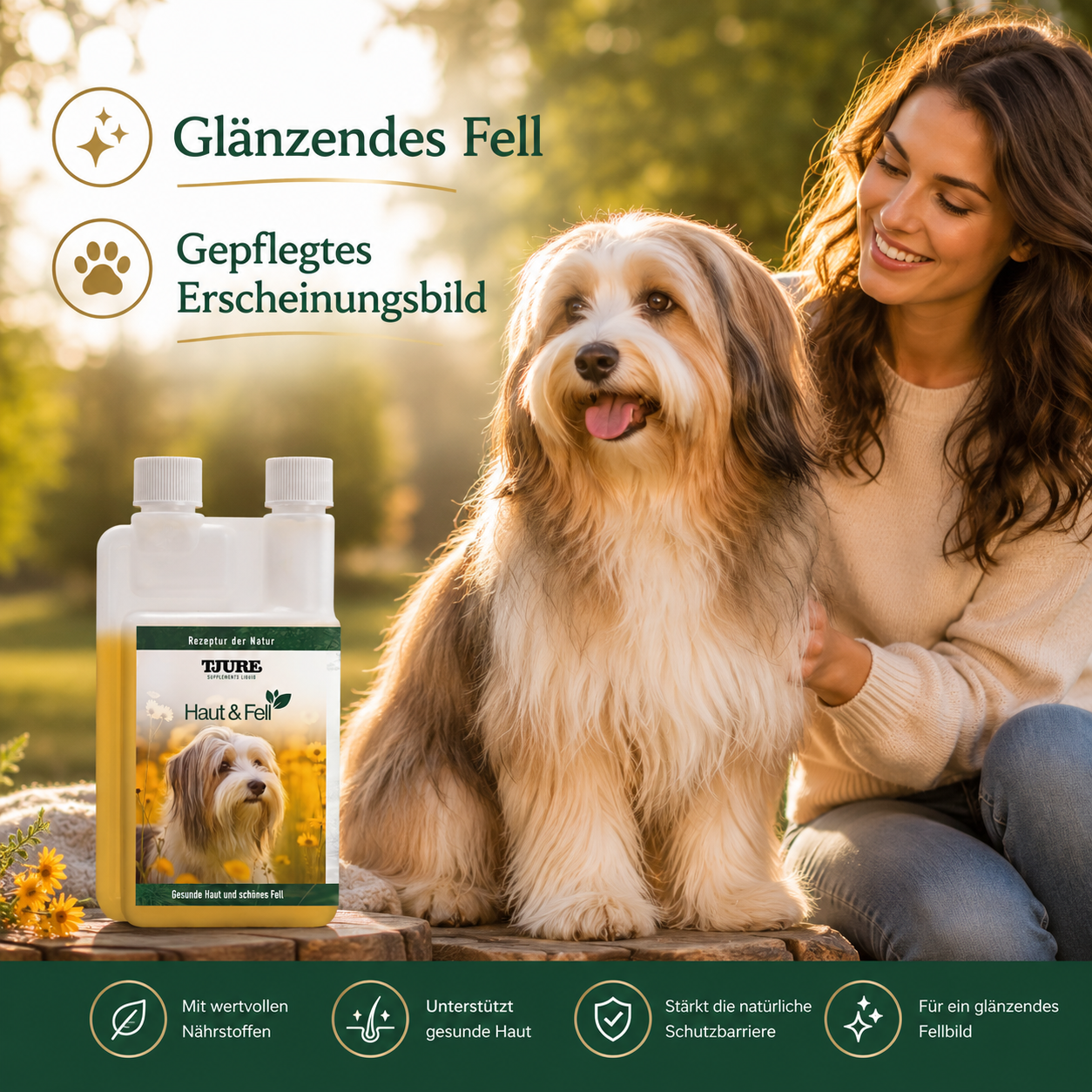 TJURE - Huid & Vacht | bevordert de huidregeneratie | glanzende vacht - 500 ml