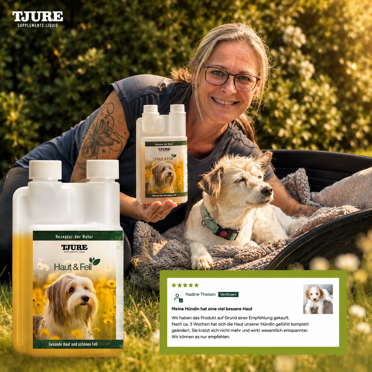 TJURE - Huid & Vacht | bevordert de huidregeneratie | glanzende vacht - 500 ml