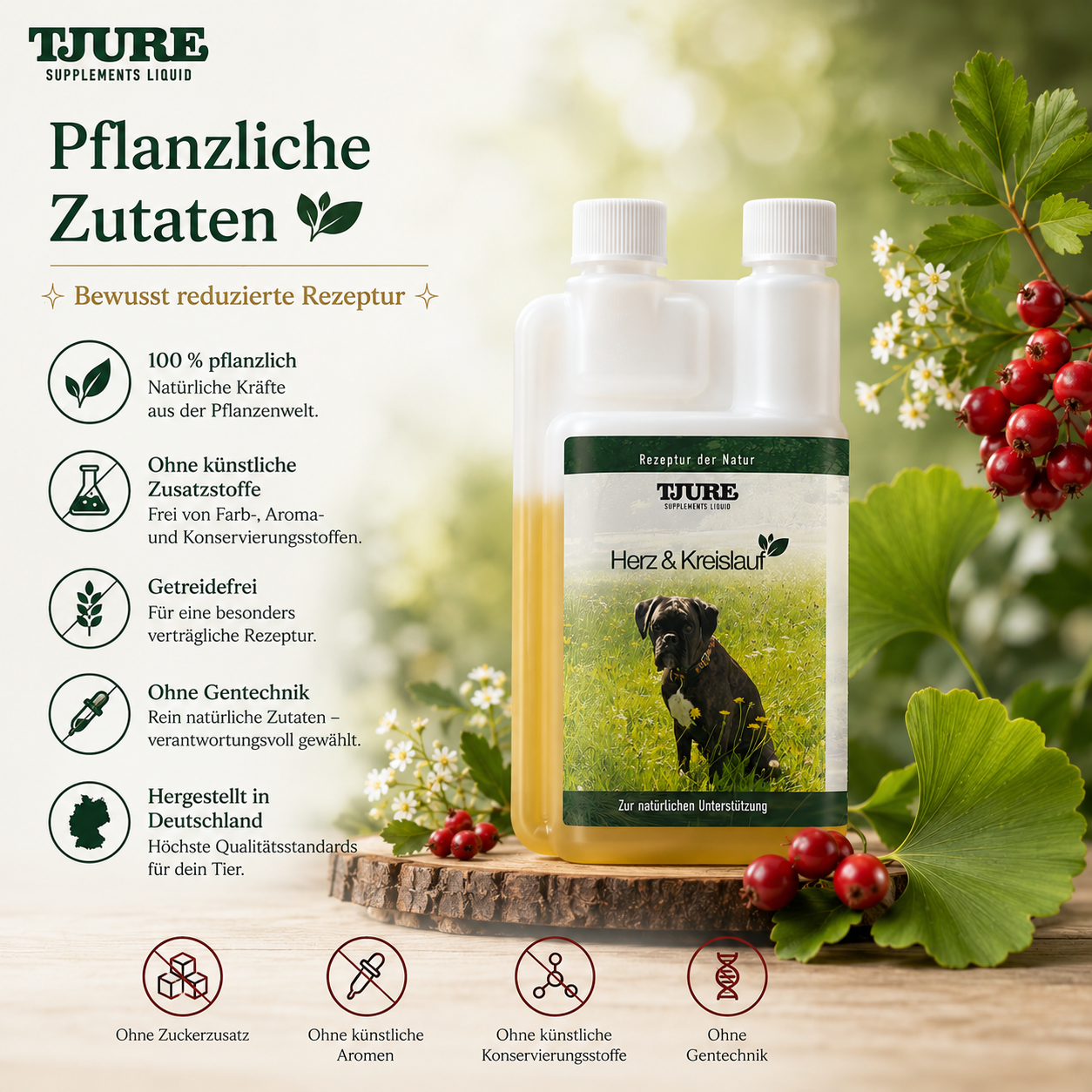 TJURE - Herz & Kreislauf Liquid - 500 ml unterstützt Vitalität/ beugt Wetterfühligkeit vor