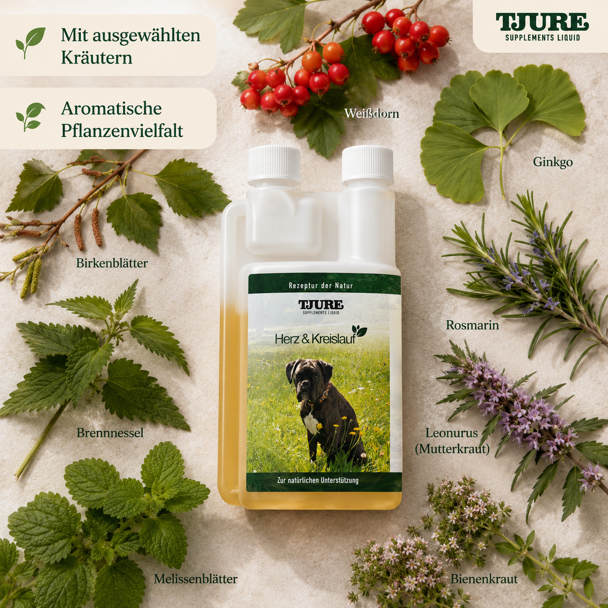 TJURE - Herz & Kreislauf Liquid - 500 ml unterstützt Vitalität/ beugt Wetterfühligkeit vor