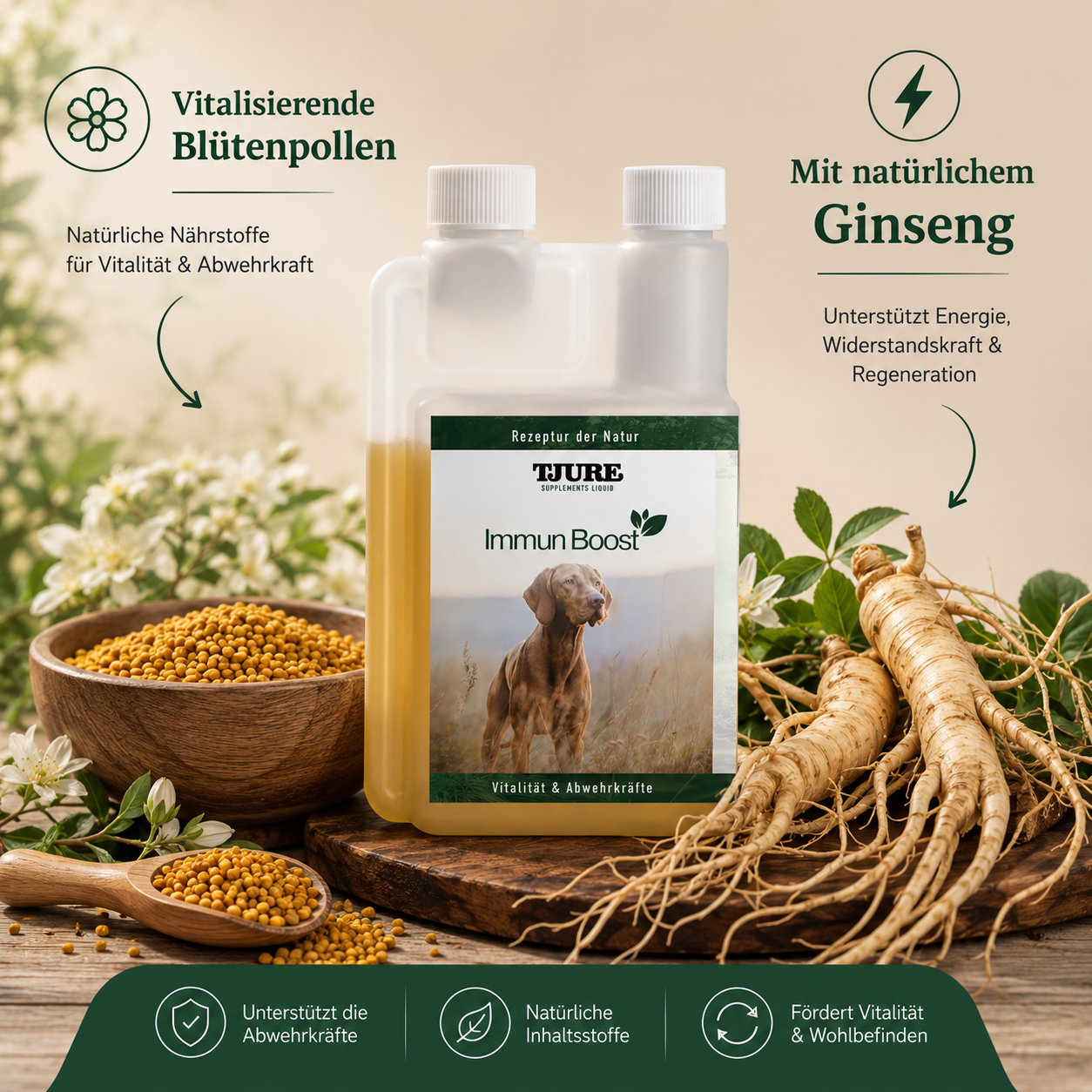 TJURE - Immun Boost - 500 ml | Extraportion Wohlbefinden | Kräftigung der Immunabwehr |