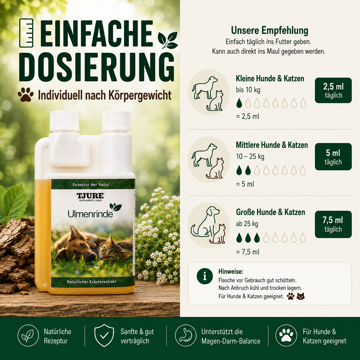 TJURE - Ulmenrinde Liquid 500ml  - | Naturkraft für ein gutes Bauchgefühl