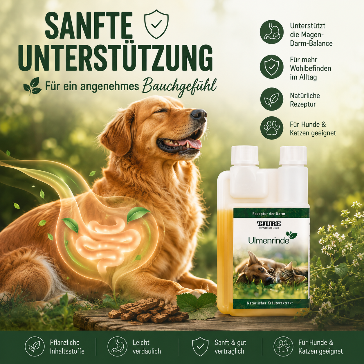 TJURE - Ulmenrinde Liquid 500ml  - | Naturkraft für ein gutes Bauchgefühl