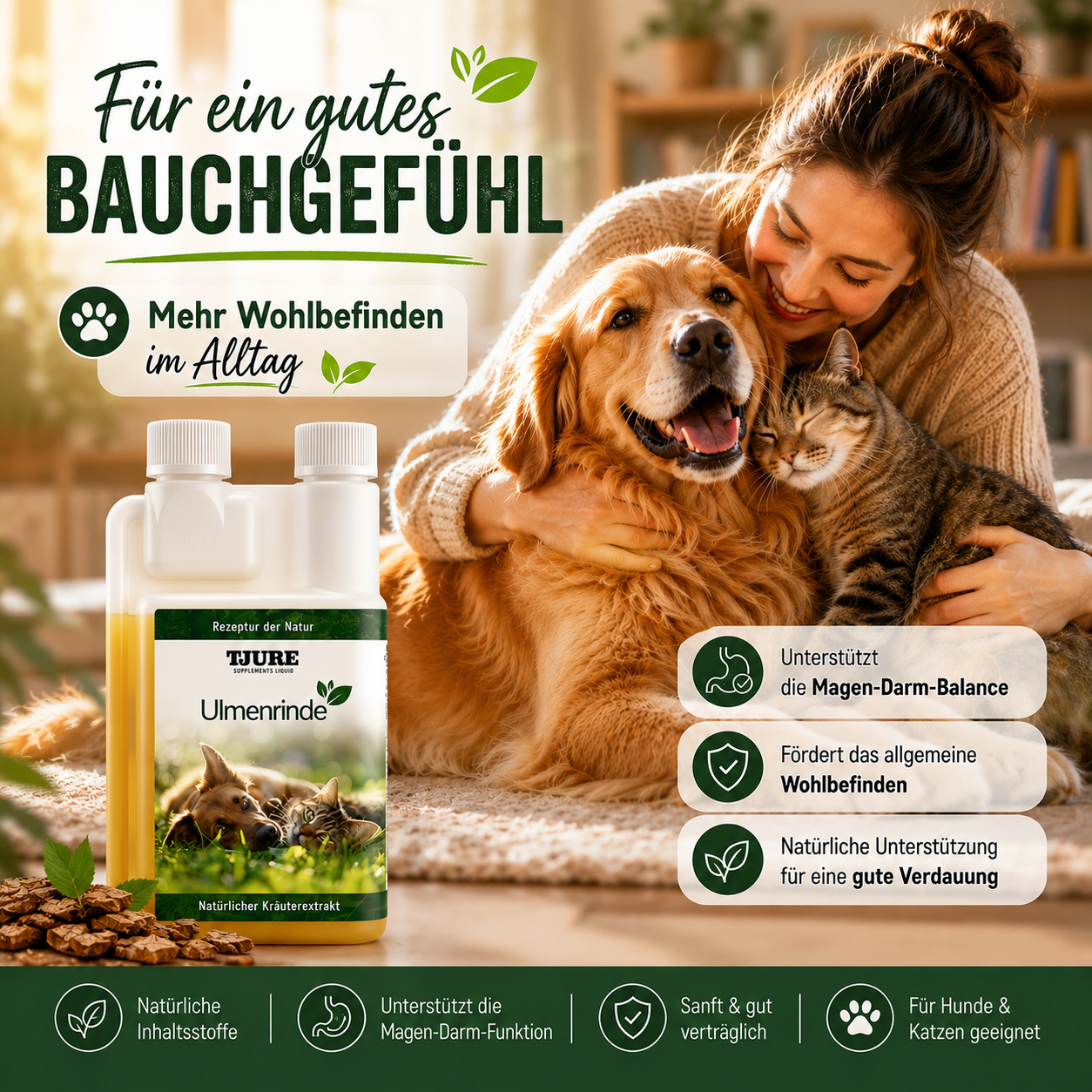 TJURE - Ulmenrinde Liquid 500ml  - | Naturkraft für ein gutes Bauchgefühl