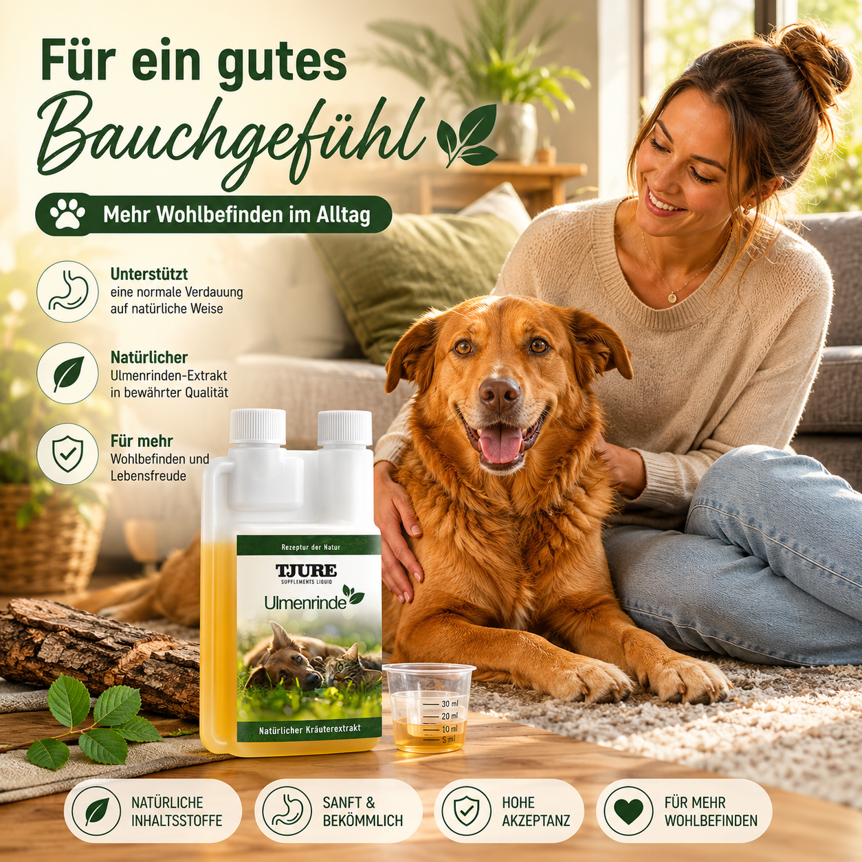 TJURE - Ulmenrinde Liquid 500ml  - | Naturkraft für ein gutes Bauchgefühl