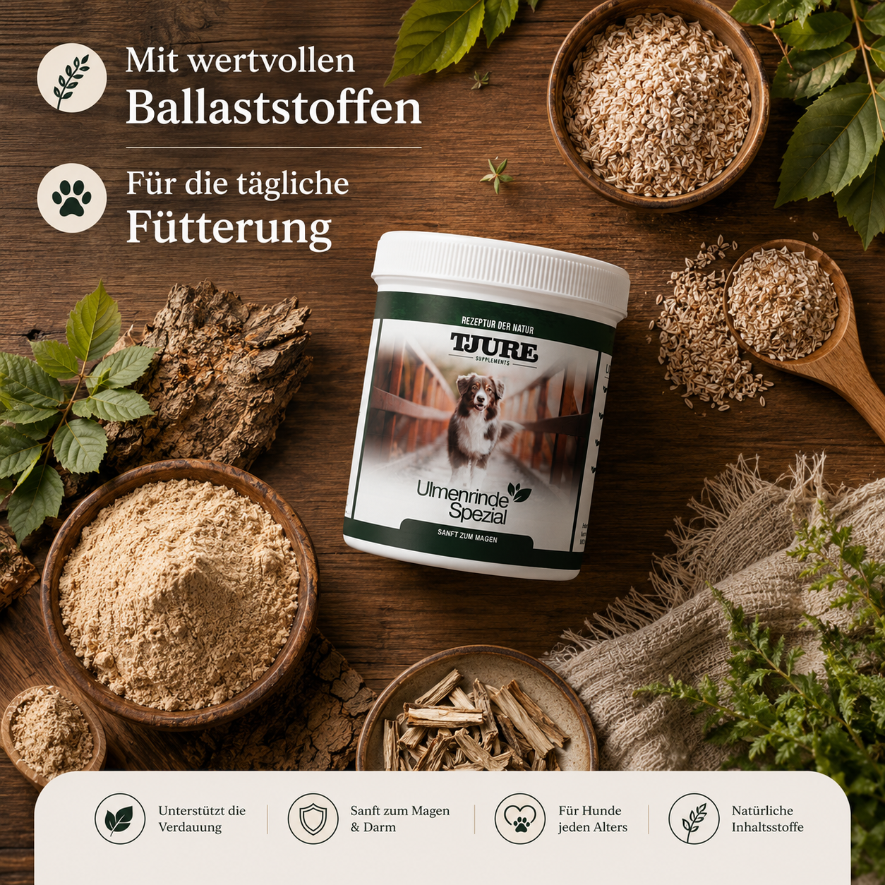 TJURE Elm Bark Special – Gentle Help for Stomach & Digestion 150 g