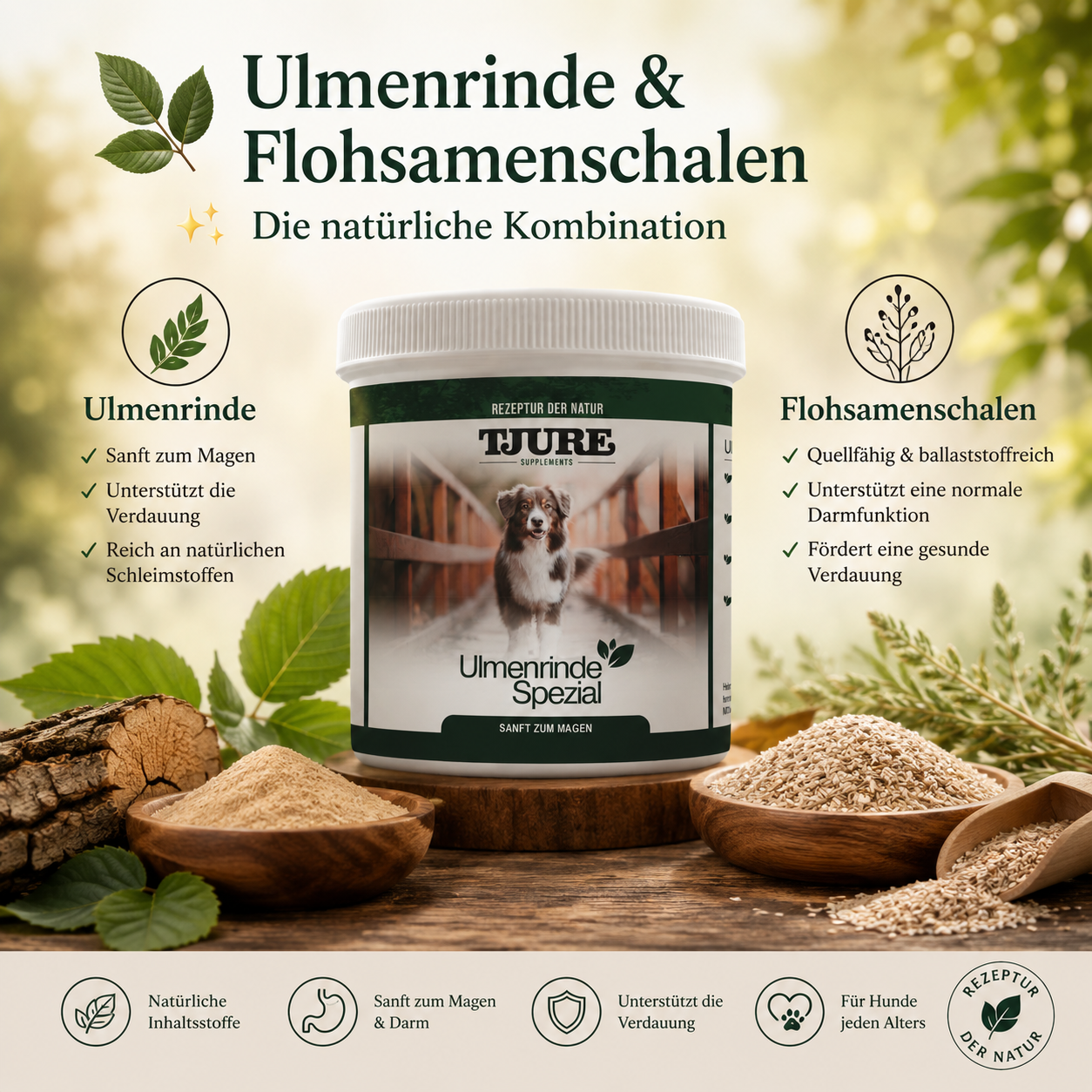 TJURE Elm Bark Special – Gentle Help for Stomach & Digestion 150 g