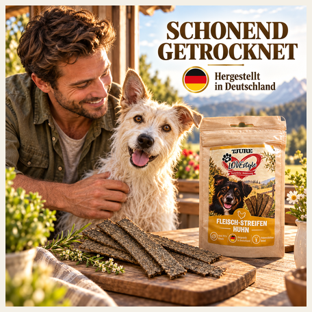 TJURE Lovestyle Fleisch-Streifen HUHN 65g.