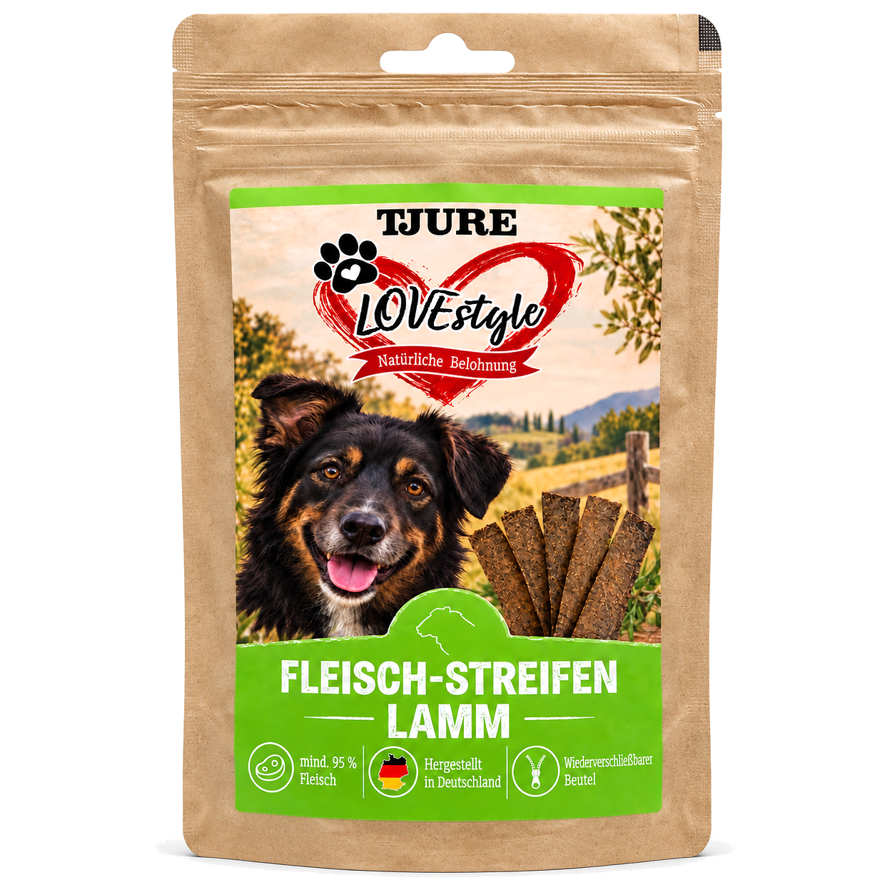 TJURE Lovestyle Fleisch-Streifen LAMM 65g.